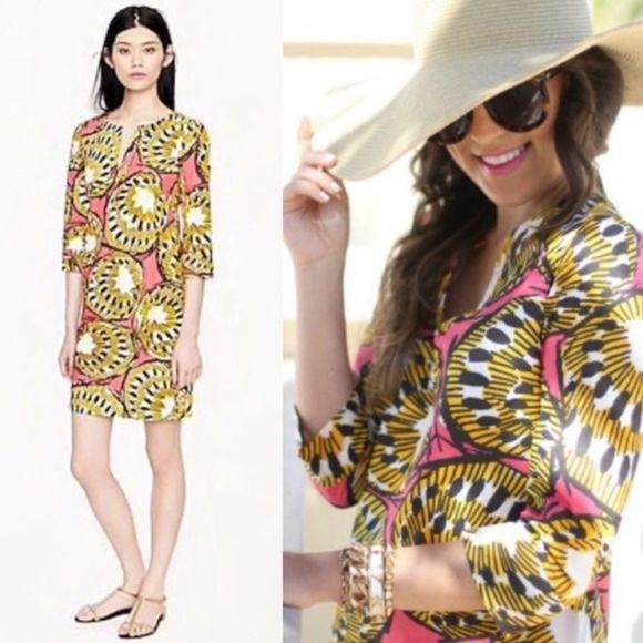 J. Crew Dresses & Skirts - J. Crew Womens Green Ratti Electric Kiwi Cotton Tunic Dress